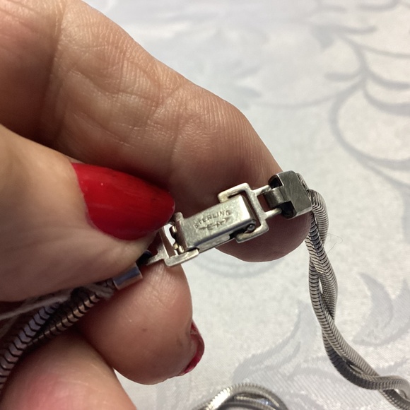 Braided twist RARE & UNIQUE STERLING NECKLACE - Picture 8 of 9